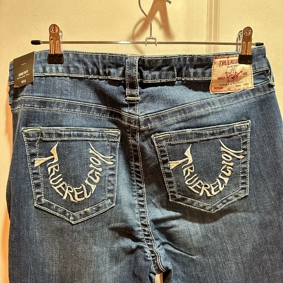 True Religion Blue Skinny Jeans with Tapered Fit NWOT - Picture 3 of 7